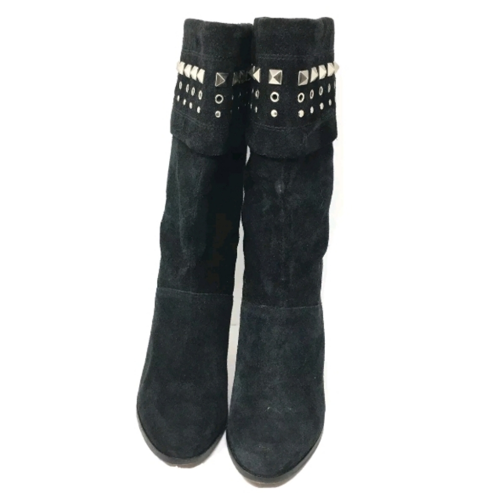 Michael Kors Boots Black Suede Mid Calf 6M - Picture 5 of 8